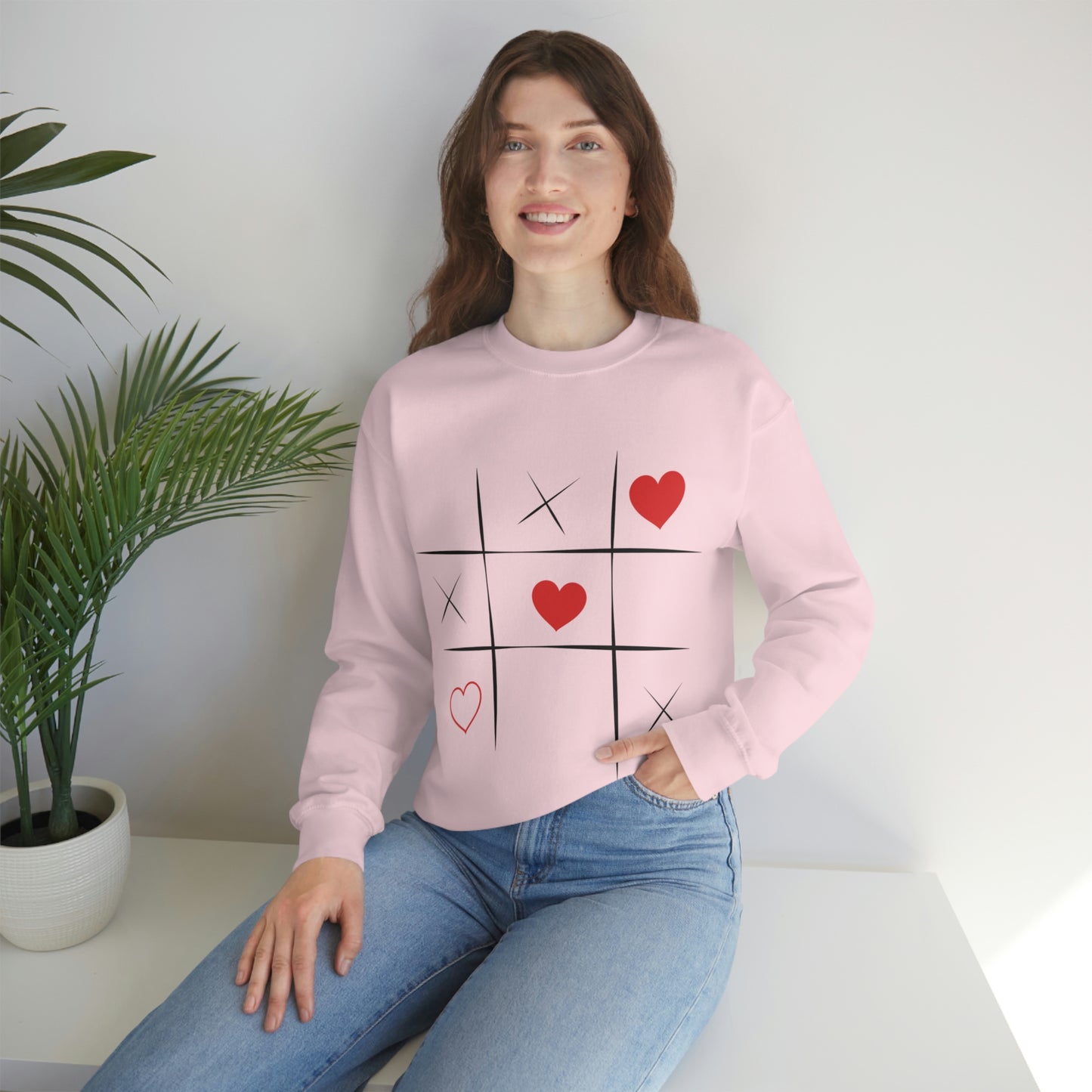 Sweat-shirt ras du cou Tic Tac Toe Ma fille adorerait ce sweat-shirt !