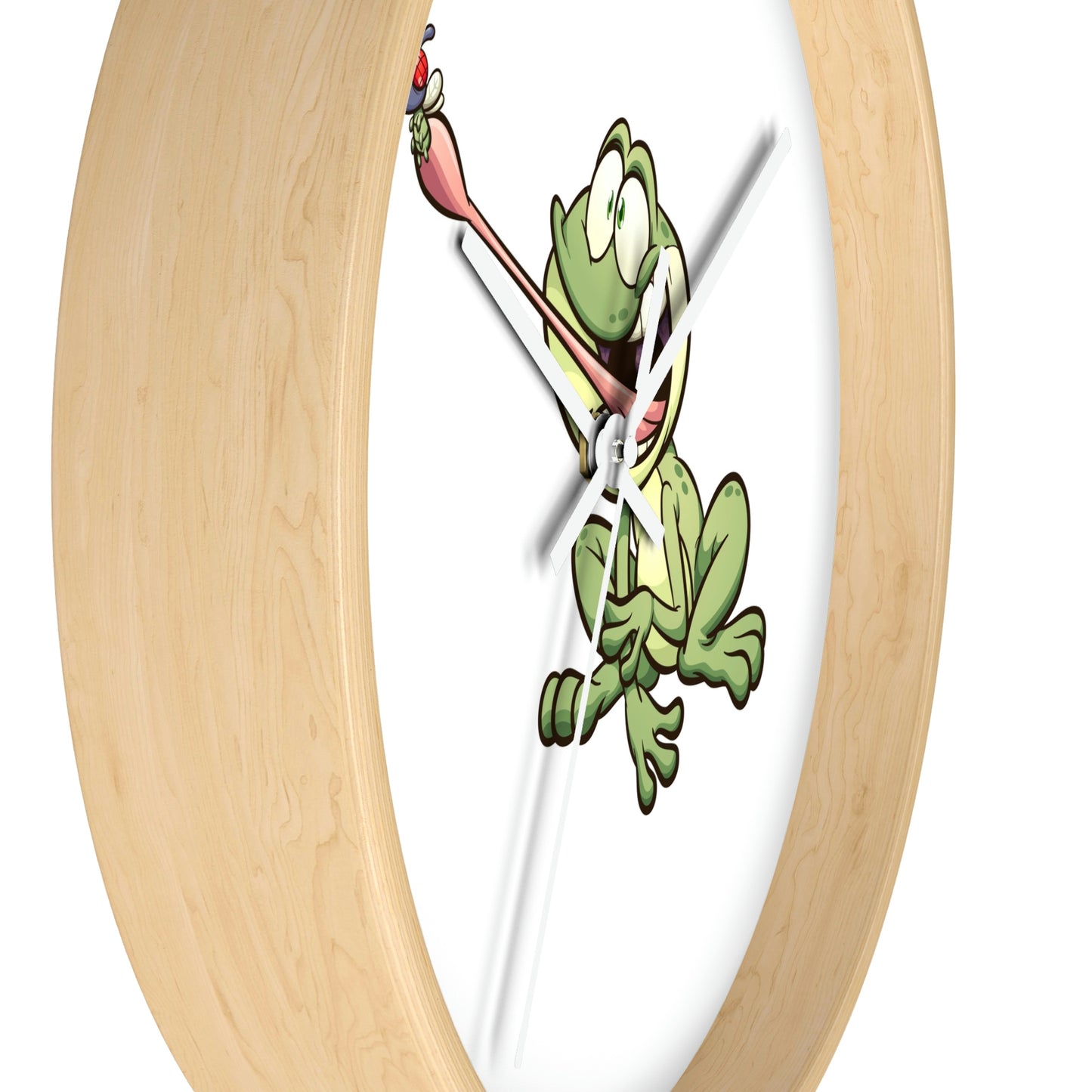 Frog Catching a Bug Wall Clock Great for Children's Room! Great Gift!
