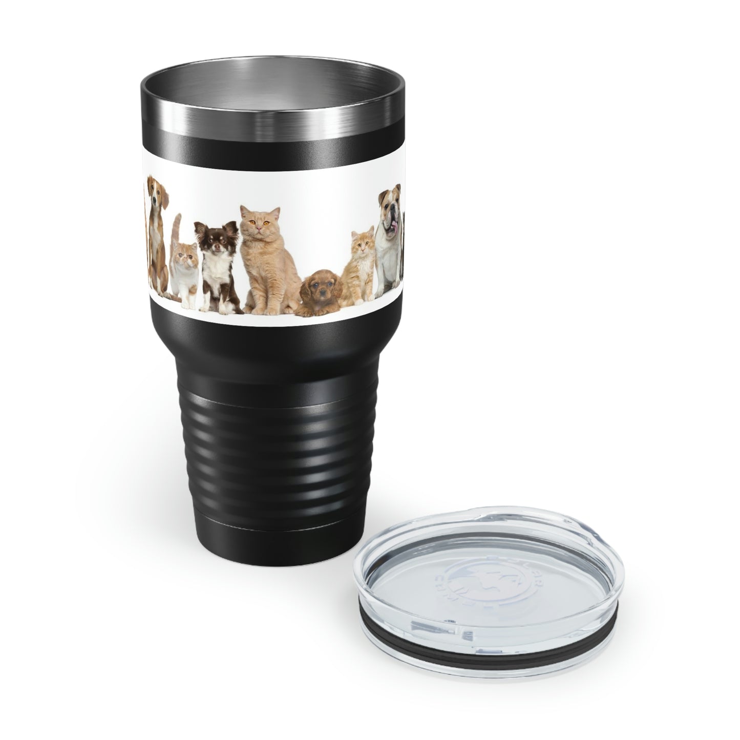 Cats Dogs Ringneck Tumbler, 30oz 5 Colors Traveling Work Relaxing Shopping Yard Work Hiking