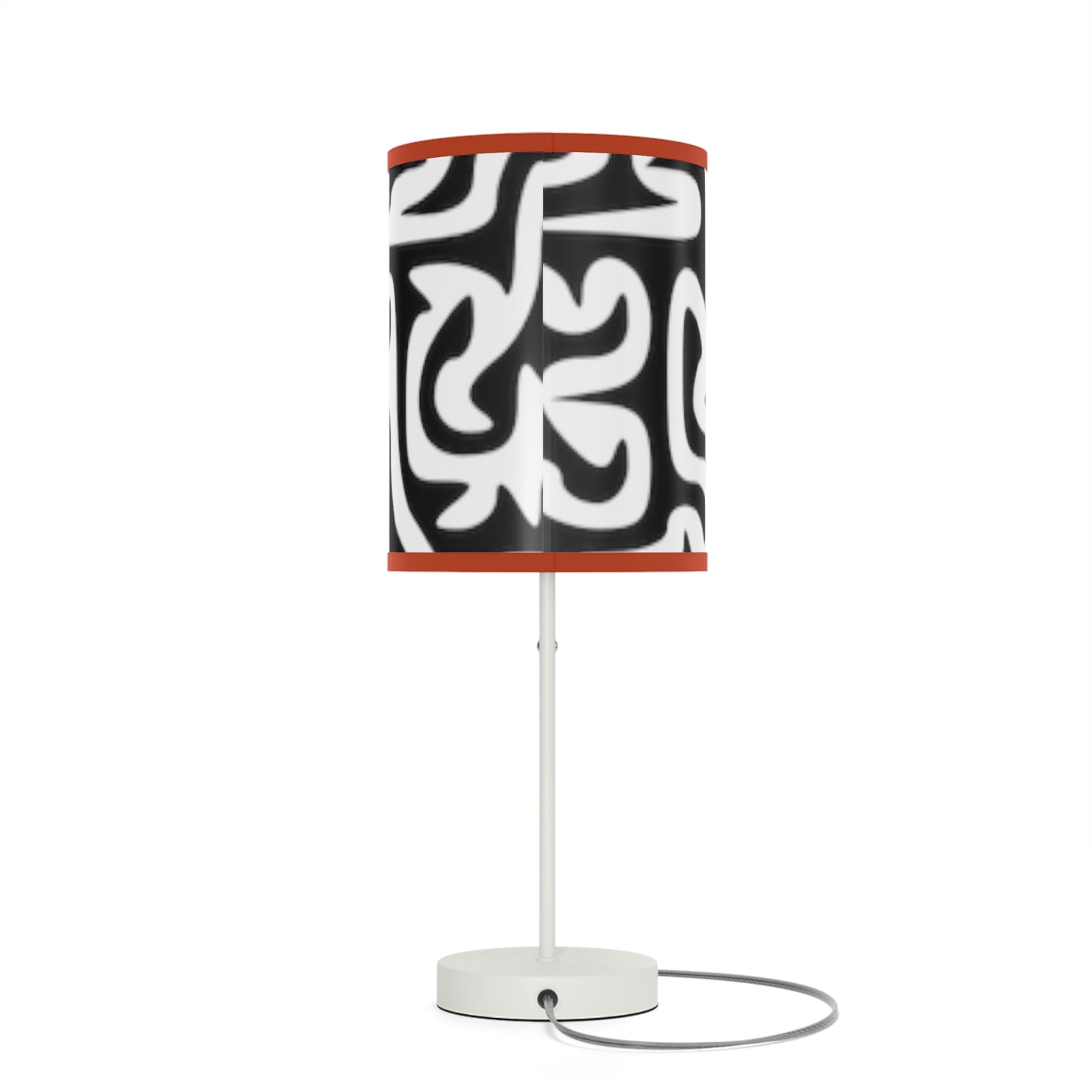 Maze Black White Lamp on a Stand, US|CA plug Bedroom Office Living Room GIFT