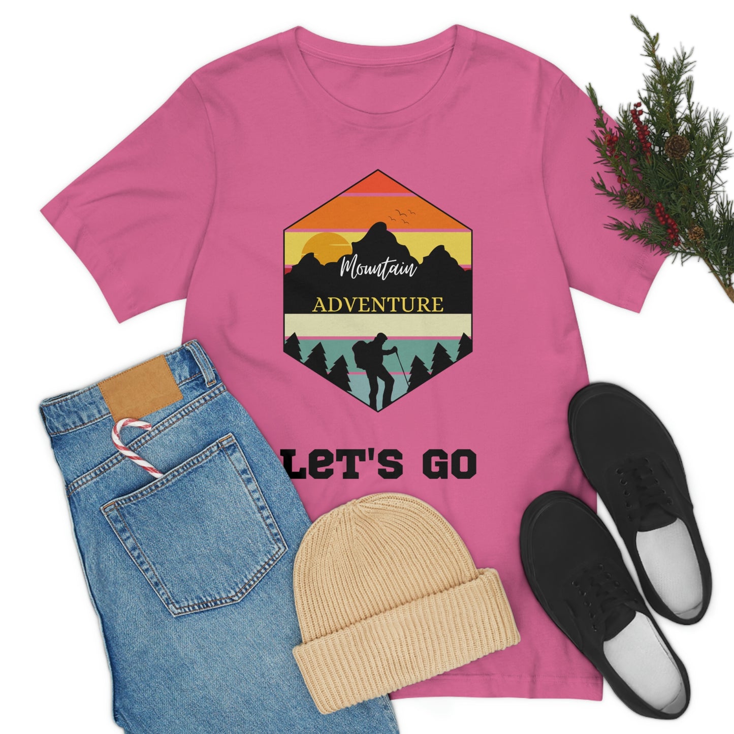 Let's Go Hiking Unisex Jersey Short Sleeve T-Shirt Adventures