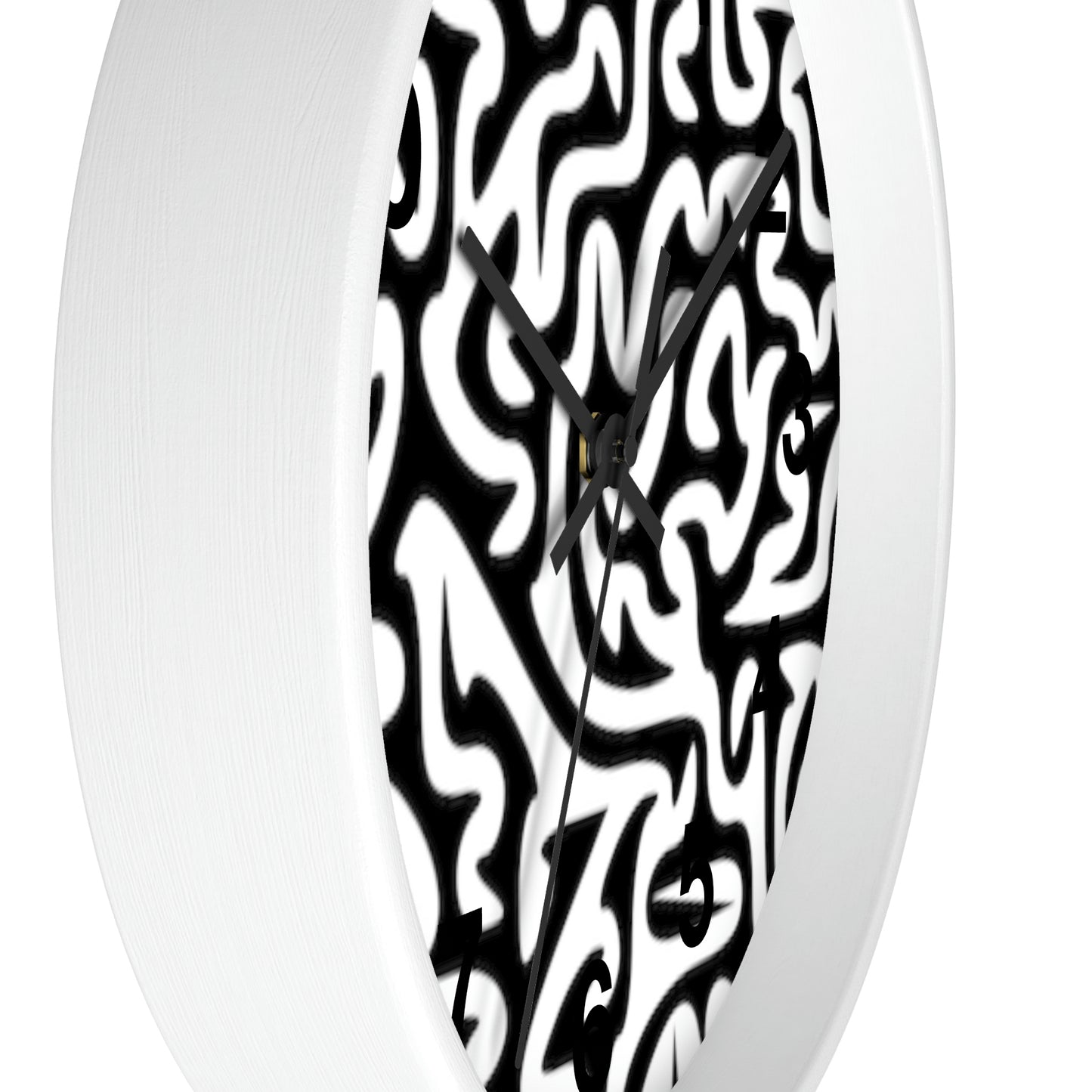 Horloge murale labyrinthe noir et blanc pour la maison, le travail, la cuisine, la salle de bain, cadeau