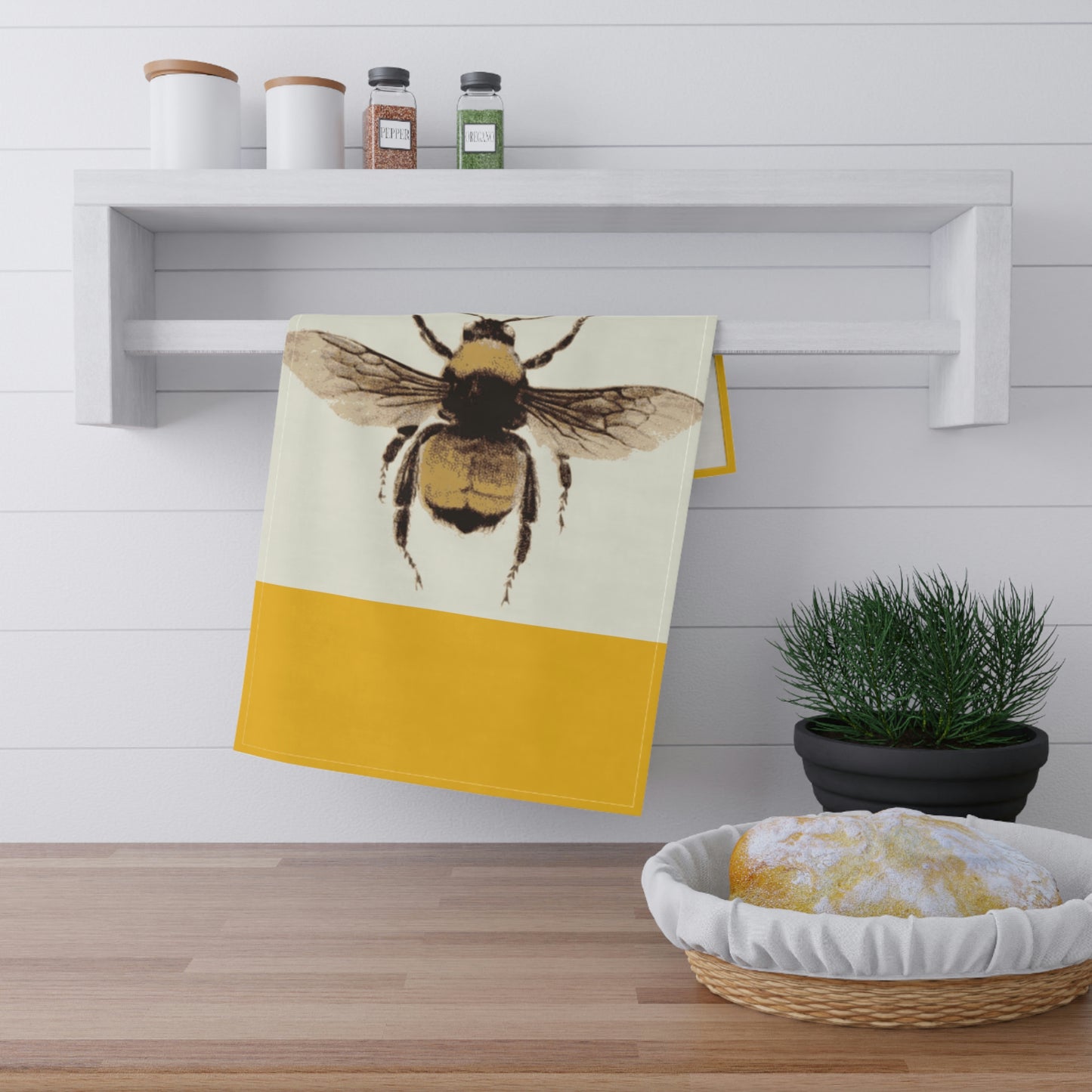 Bumble Bee Kitchen Towel I Love Cooking!