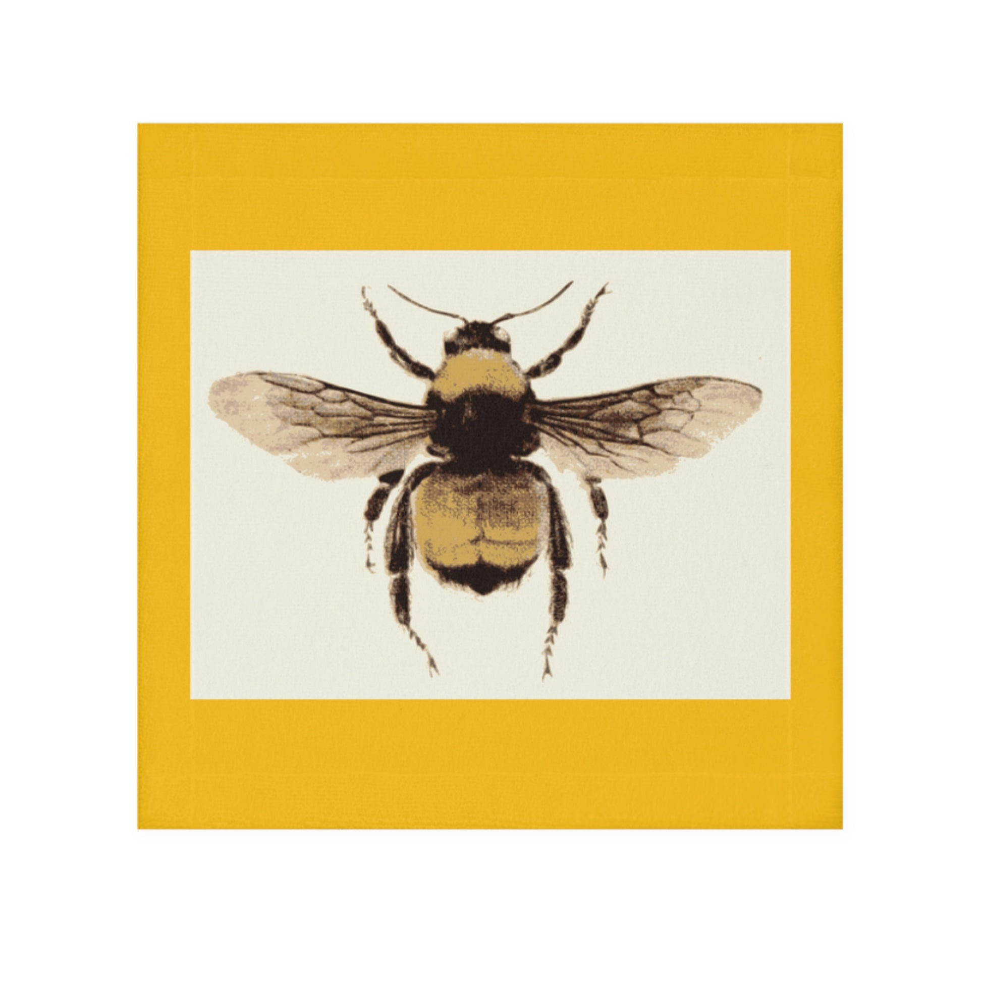 Bumble Bee. Face Towel. Custom Artwork. Unique Whimsical Flare. Vivid Colors. Great to have in every bathroom of your home and business. Soft against your skin. Adding a Splash of Color.