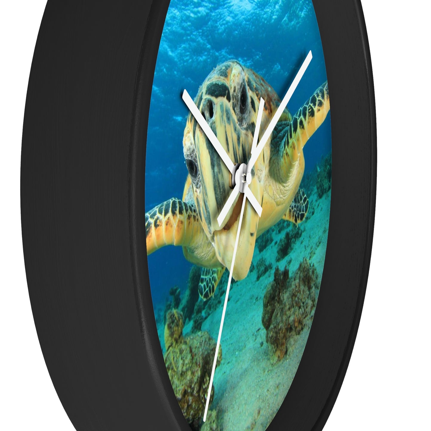 Turtle in Ocean Wall Clock The Colors are Amazing! Great Gift!