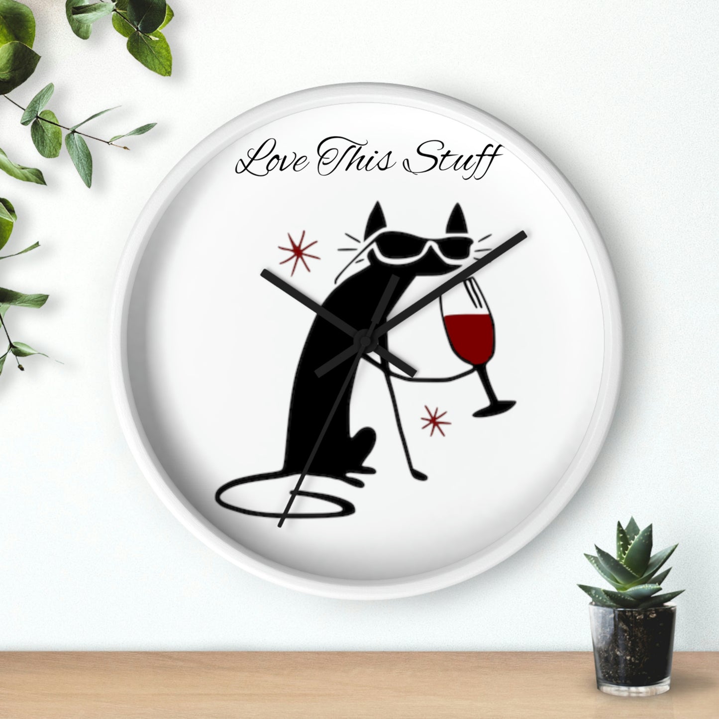 Black Cat Wall Clock Such a Wonderful Gift!