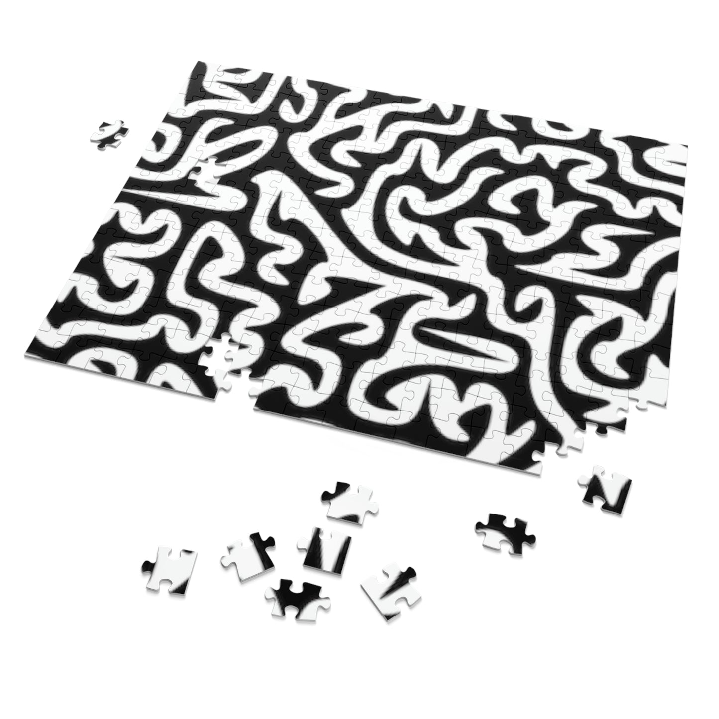 Black and White Maze Jigsaw Puzzle I Love Games!