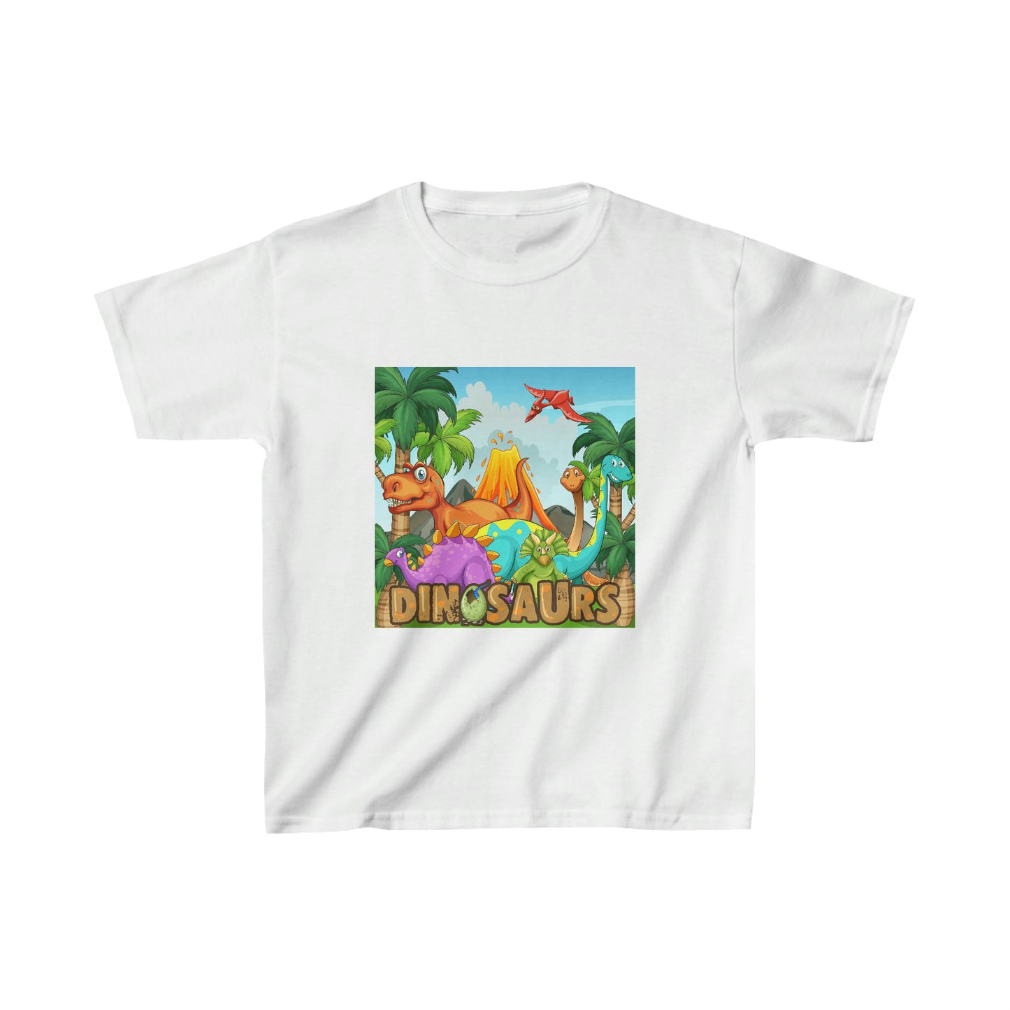 Dinosaurios. Camiseta de algodón para niños que luce genial en el patio de recreo