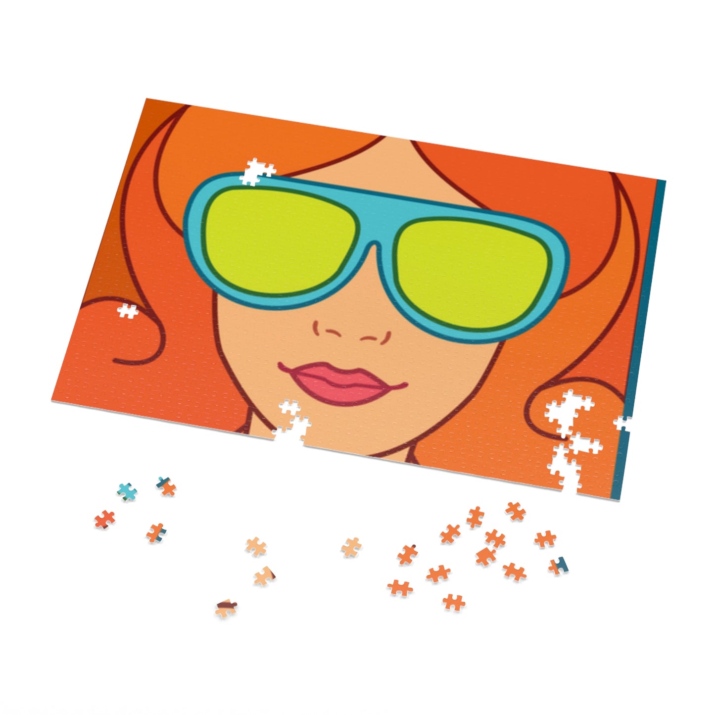Girl Red hair Sunglasses Jigsaw Puzzle I Love Games!