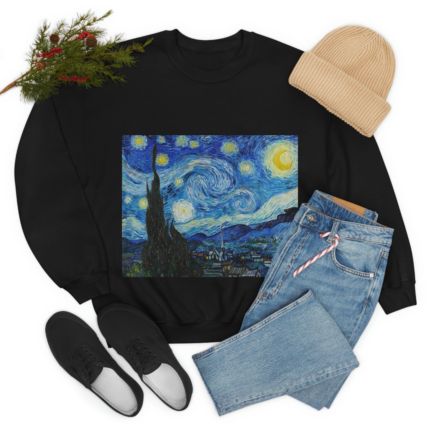 Sudadera de Vincent van Gogh con la noche estrellada Shookie Mookie