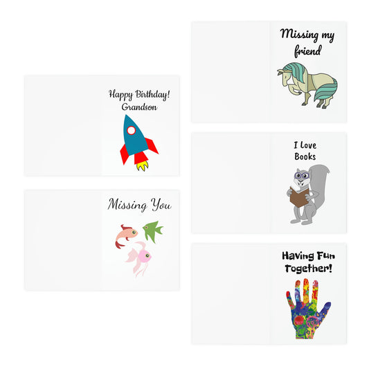 Multi-Design Greeting Cards. Five in a pack. Very Decorative. Sending Greeting Cards to Family and Friends. Everyone Loves Surprises!