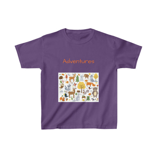 Adventures. Youth T-shirt. Custom Artwork. Unique Whimsical Flare. Vivid Colors. Great for boys and girls. Comfortable to wear everyday of the week. Looking good at school, church, bowling and to     grandma's house.