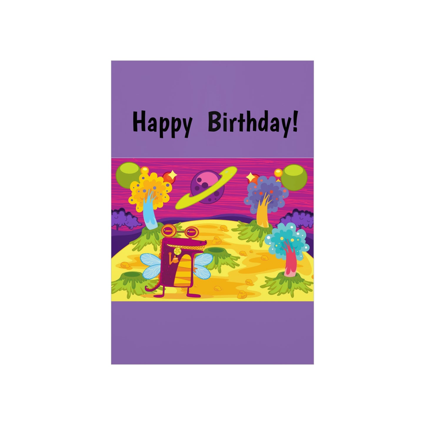 Joyeux anniversaire Premium Matte vertical posters Enfants Fils Fille Amis Cousins