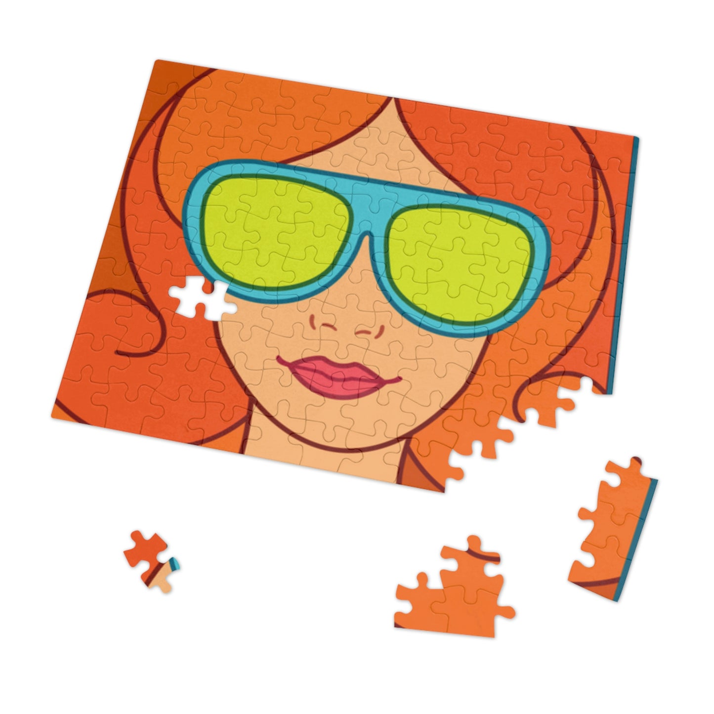Girl Red hair Sunglasses Jigsaw Puzzle I Love Games!