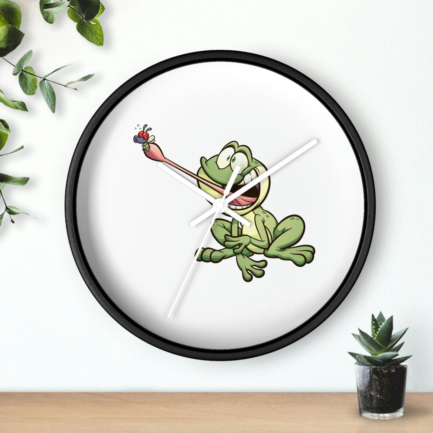 Frog Catching a Bug Wall Clock Great for Children's Room! Great Gift!