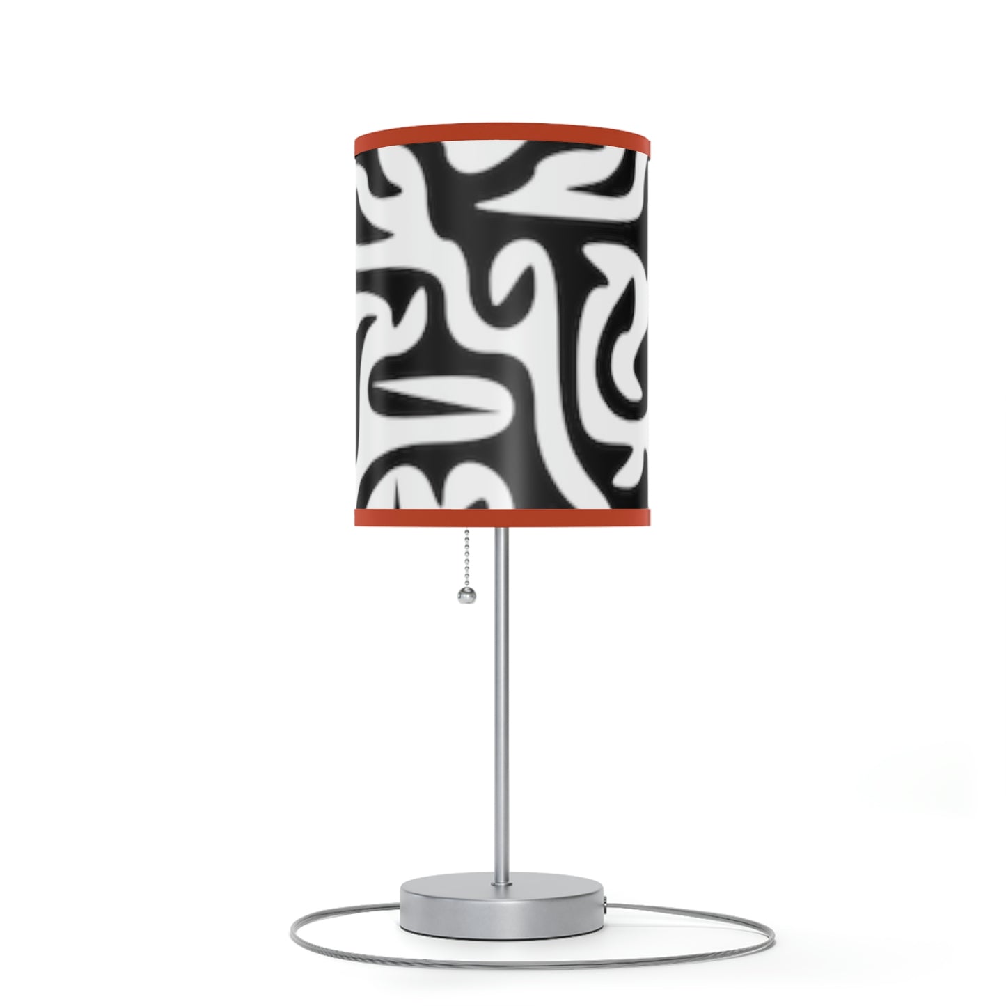 Maze Black White Lamp on a Stand, US|CA plug Bedroom Office Living Room GIFT