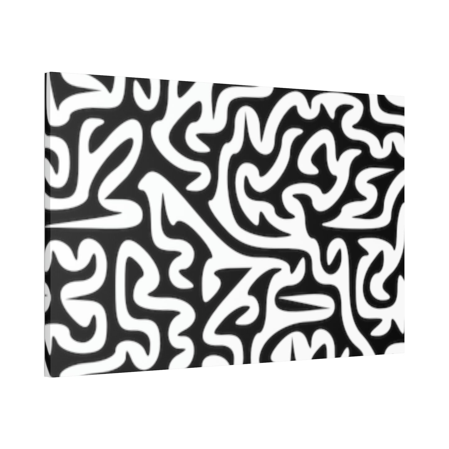Lienzo Laberinto Blanco y Negro Estirado, 1.5'' ¡Amo Mis Paredes!
