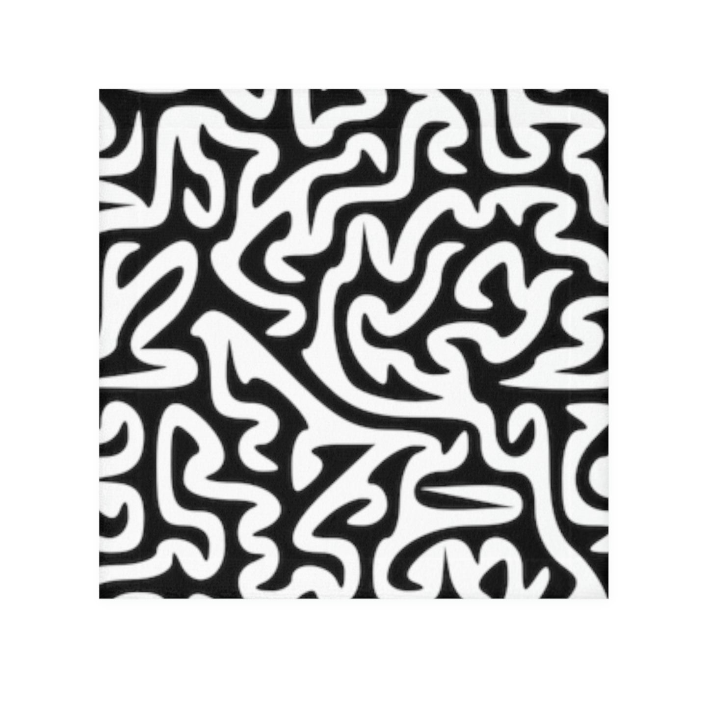 Toalla facial Maze en blanco y negro para mantener tu rostro limpio