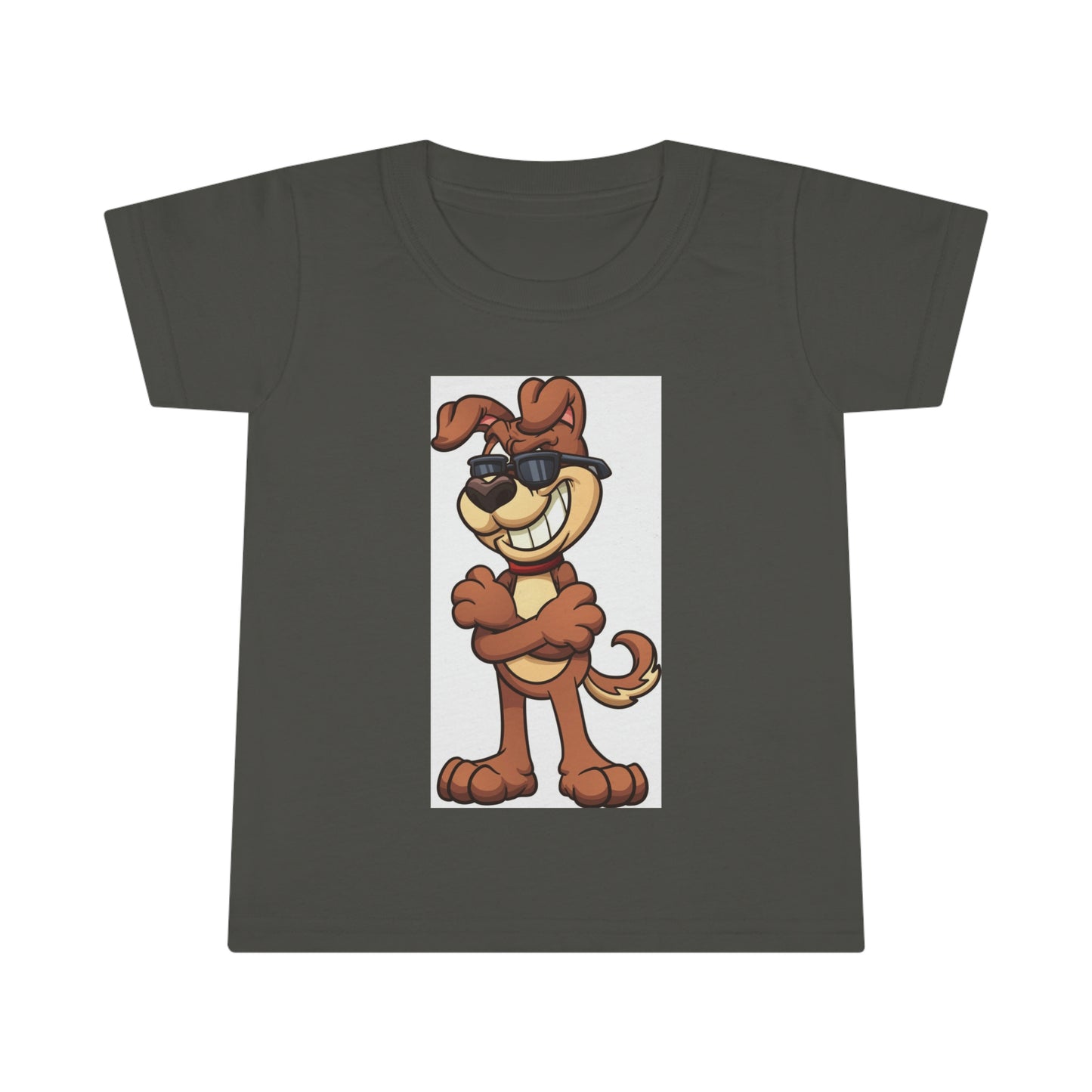 Smiley Dog Wearing Sunglasses Toddler T-shirt