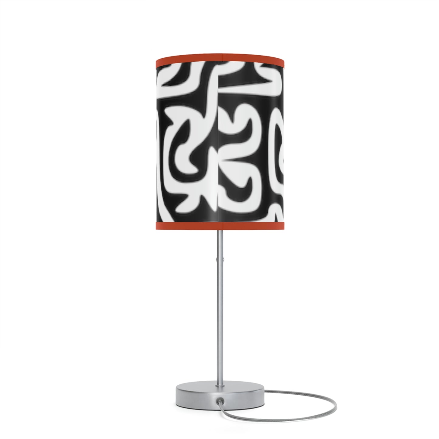 Maze Black White Lamp on a Stand, US|CA plug Bedroom Office Living Room GIFT
