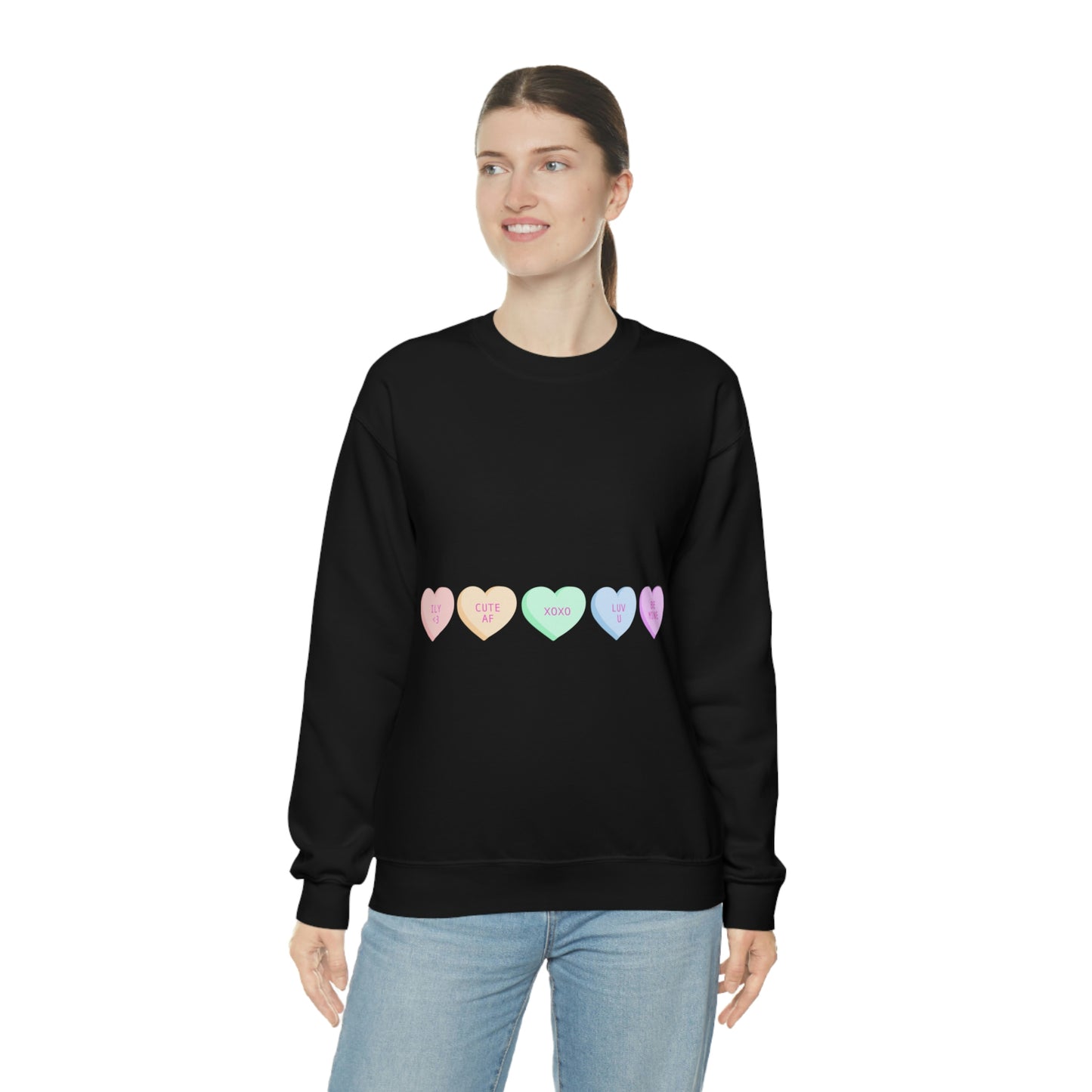 Sweat-shirt ras du cou Heart Candies J'ai l'air fabuleux !