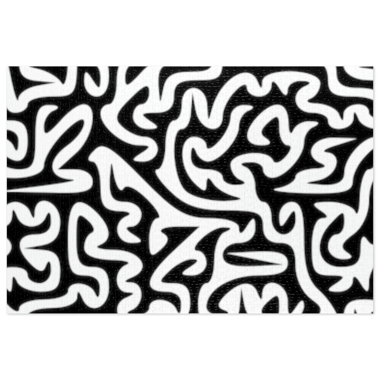 Black and White Maze Jigsaw Puzzle I Love Games!