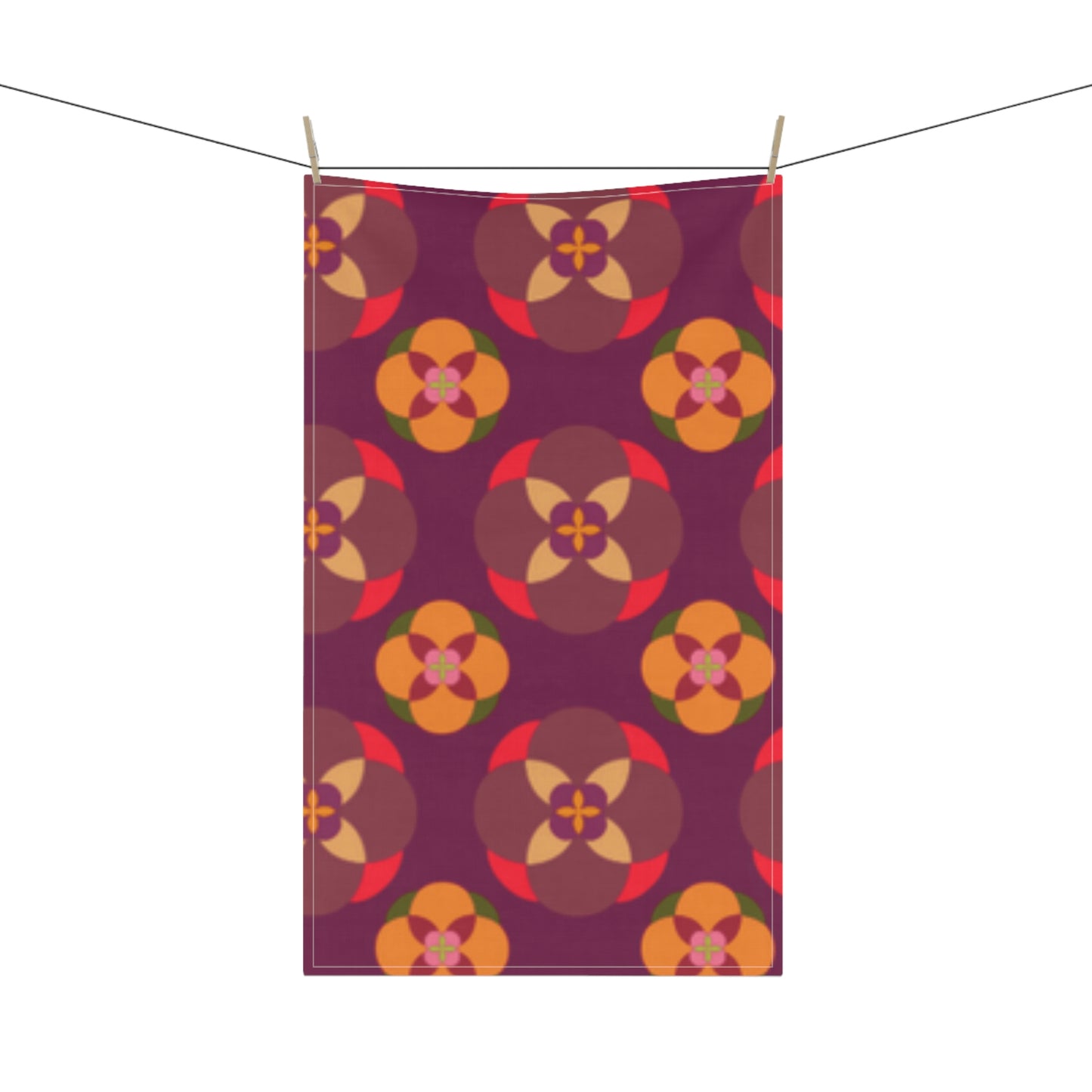 Purple with Circles Kitchen Towel Squeaky Clean!