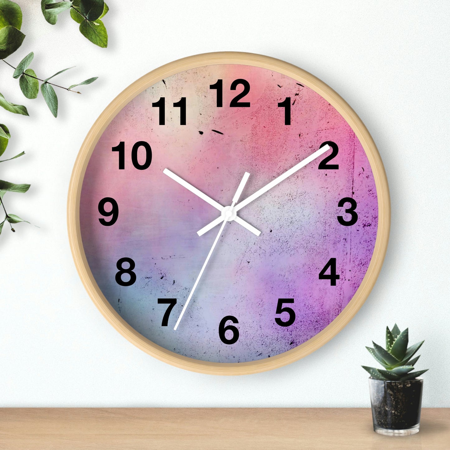 Horloge murale rose clair violet Quelle horloge murale fabuleuse !