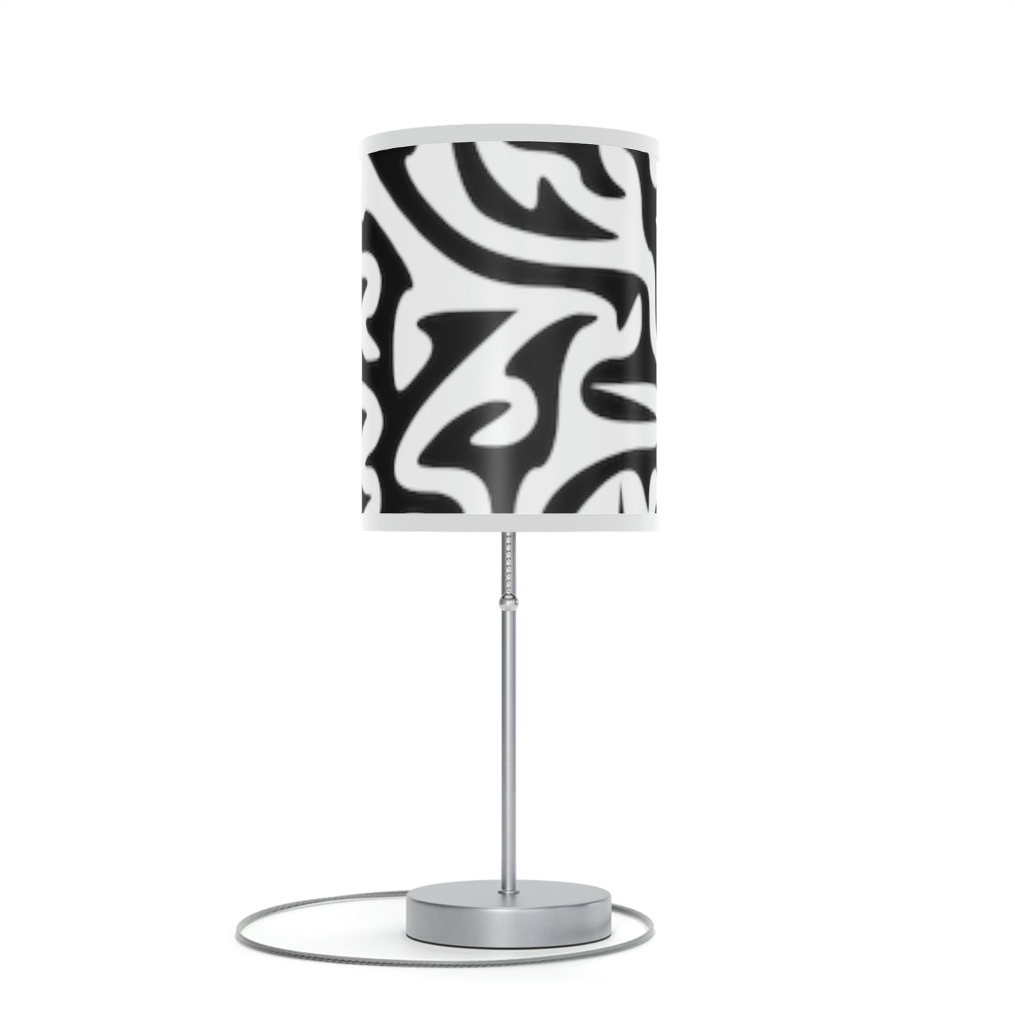 Maze Black White Lamp on a Stand, US|CA plug Bedroom Office Living Room GIFT