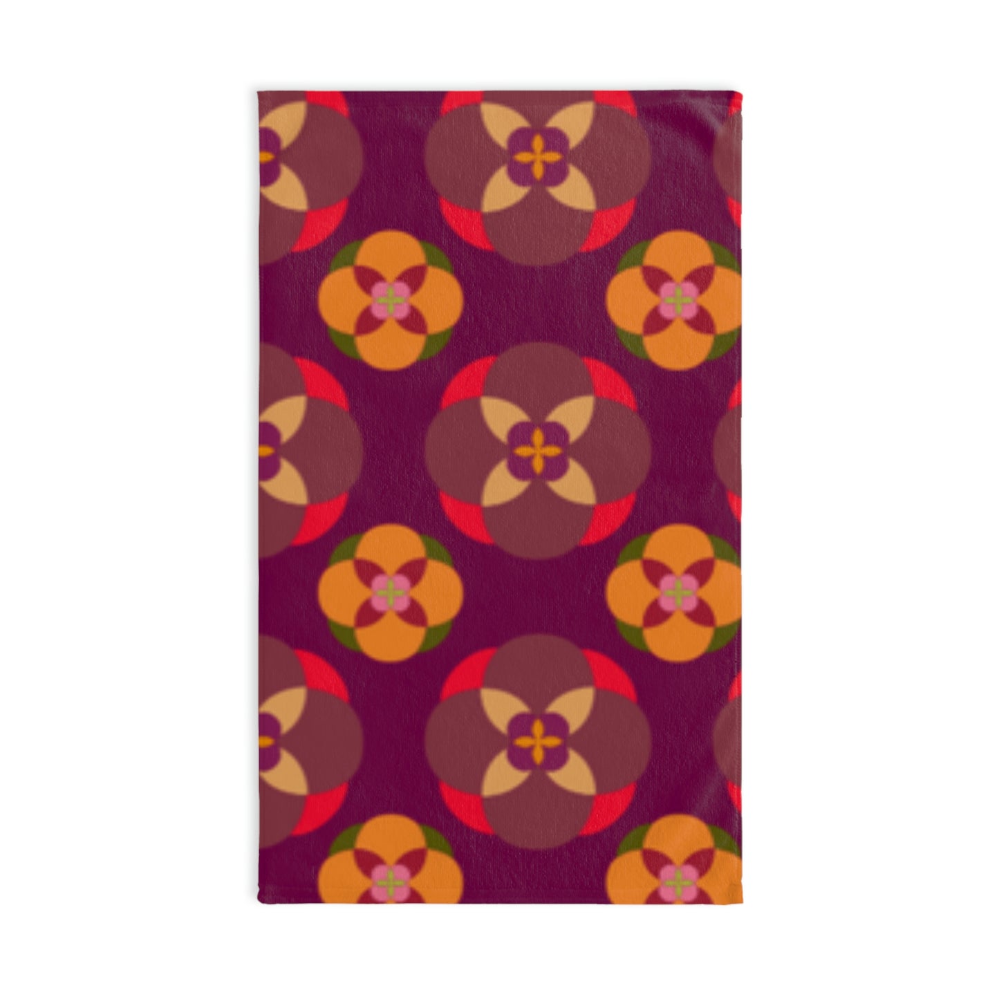 Toalla de manos morada con círculos ¡impecable!