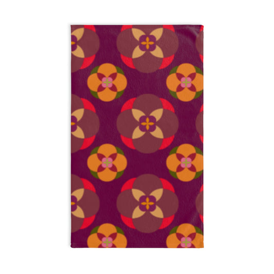 Purple with Circles Hand Towel Squeaky Clean!