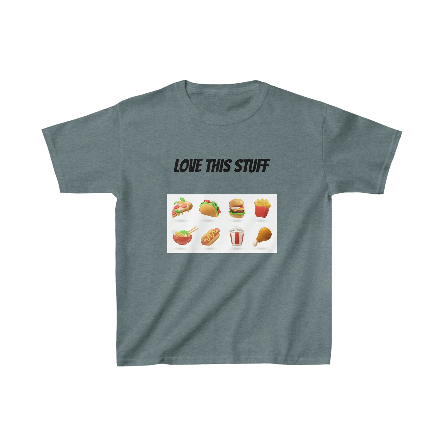 Camiseta juvenil Junk Food Love This Stuff ¡Qué camiseta tan divertida!