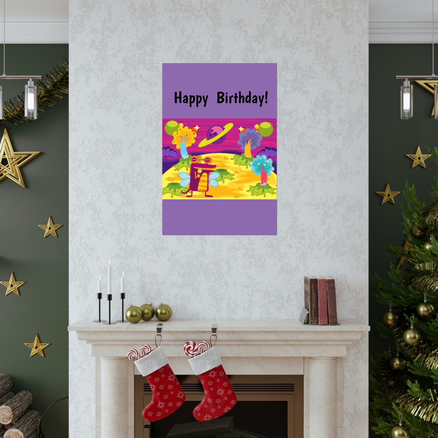 Joyeux anniversaire Premium Matte vertical posters Enfants Fils Fille Amis Cousins